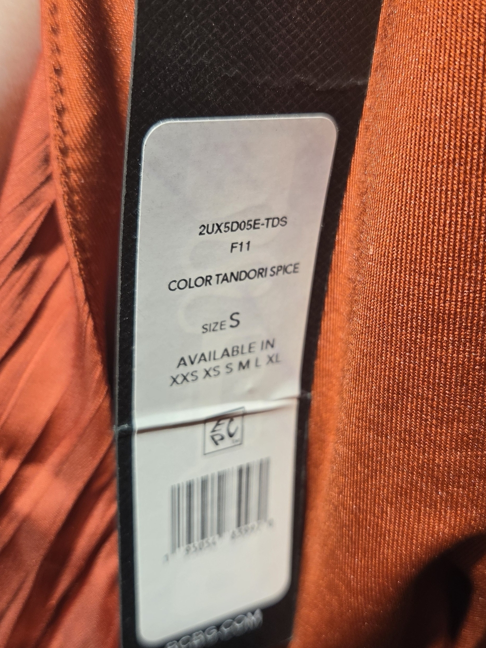 BCBGMaxAzria Tandori Spice Smocked Halter Maxi Dress With Bow Tie Neck Detail - Picture 9 of 9